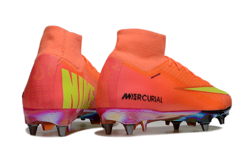 CHUTEIRA NIKE AIR ZOOM MERCURIAL SUPERFLY 10 ELITE TRAVA MISTA "COSMIC SPEED 2" - LARANJA E AMARELA