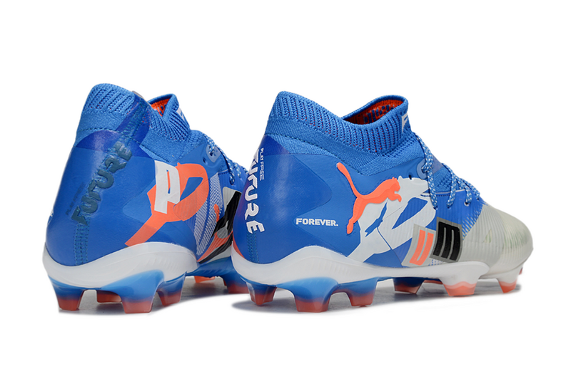 CHUTEIRA PUMA FUTURE 8 ULTIMATE CAMPO - AZUL E CINZA