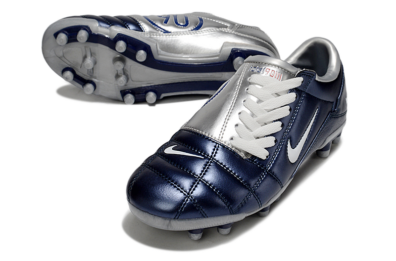 CHUTEIRA NIKE TOTAL 90 III CAMPO - CINZA E AZUL