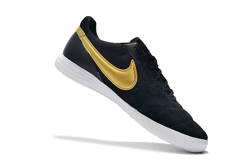 CHUTEIRA NIKE PREMIER II SALA FUTSAL - PRETA E DOURADA