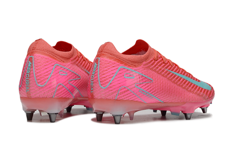 CHUTEIRA NIKE AIR ZOOM MERCURIAL VAPOR 16 ELITE TRAVA MISTA "MAD ENERGY" - VERMELHA E CIANO