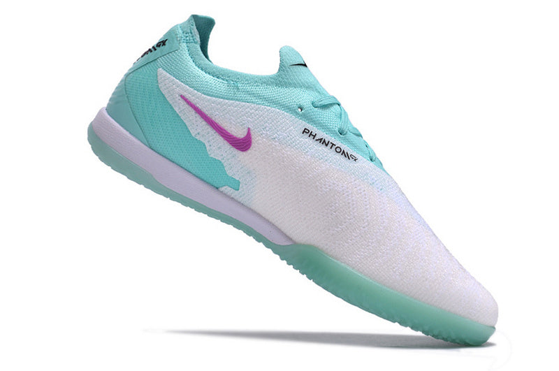 CHUTEIRA NIKE PHANTOM GX ELITE FUTSAL "READY" - AZUL E BRANCA