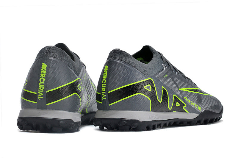 CHUTEIRA NIKE MERCURIAL AIR ZOOM VAPOR 15 ELITE SOCIETY - CINZA E VERDE