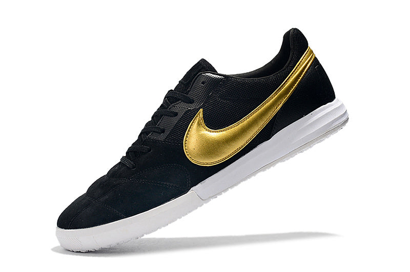 CHUTEIRA NIKE PREMIER II SALA FUTSAL - PRETA E DOURADA