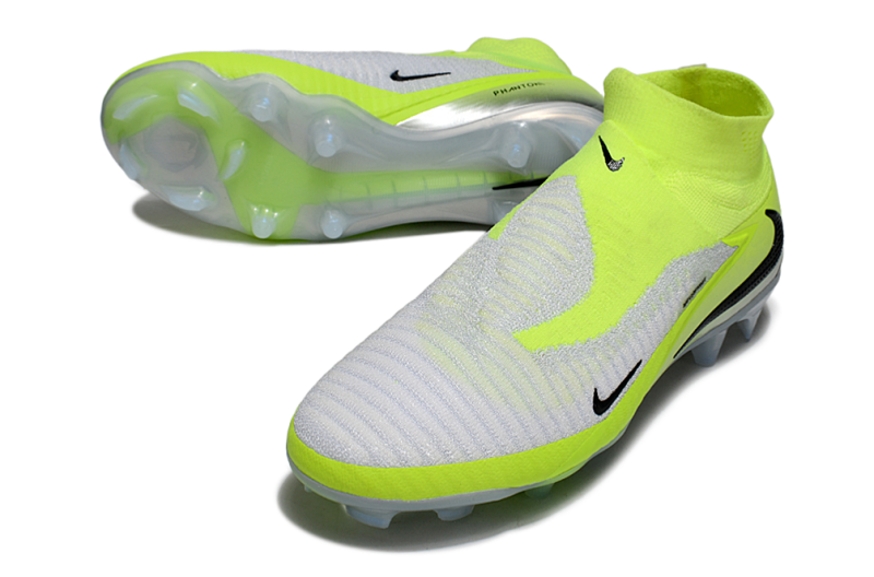 CHUTEIRA NIKE PHANTOM 6 HIGH ELITE CAMPO - BRANCA E VERDE