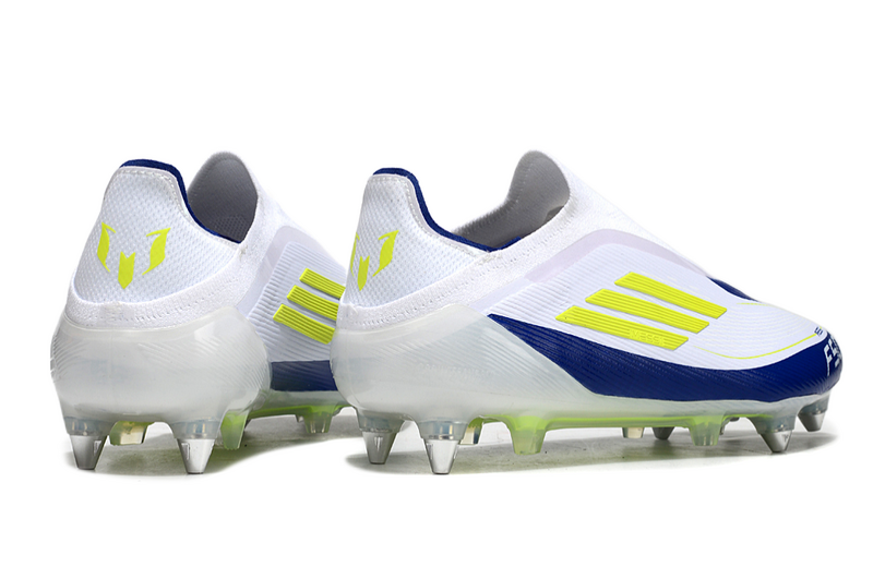 ADIDAS F50 LACELASS ELITE TRAVA MISTA  - BRANCA E AZUL