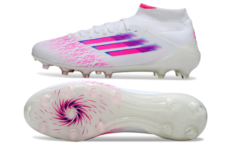 ADIDAS F50.1 MID ELITE CAMPO - BRANCA E ROSA