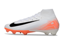 CHUTEIRA NIKE AIR ZOOM MERCURIAL SUPERFLY 10 ELITE CAMPO - BRANCA E LARANJA