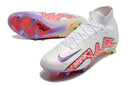 CHUTEIRA NIKE AIR ZOOM MERCURIAL SUPERFLY 9 ELITE TRAVA MISTA FIXA "DISRUPTION" - BRANCA E VERMELHA