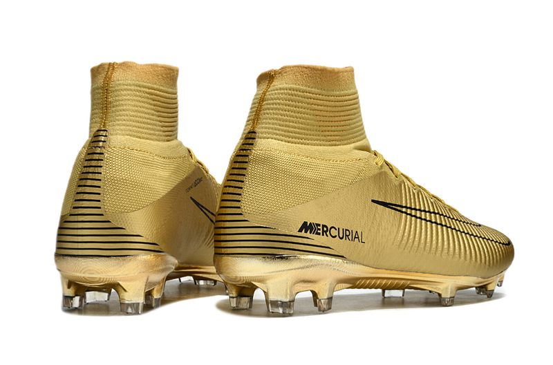 CHUTEIRA NIKE MERCURIAL SUPERFLY 5 ELITE CAMPO - DOURADA