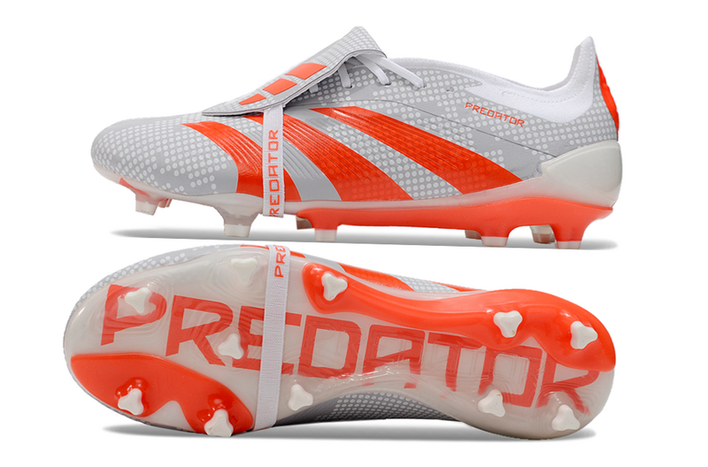 ADIDAS PREDATOR 24 FT ELITE CAMPO - BRANCA E LARANJA