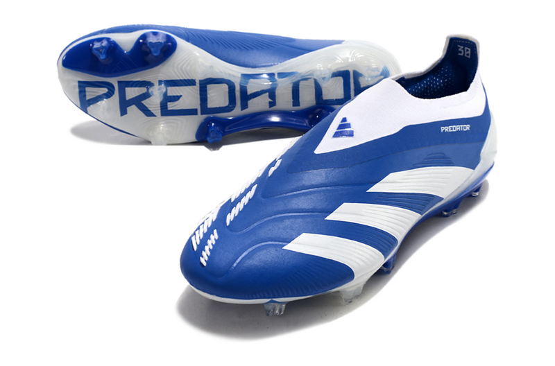 ADIDAS PREDATOR 24 LACELESS ELITE CAMPO - AZUL E BRANCA