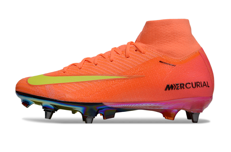 CHUTEIRA NIKE AIR ZOOM MERCURIAL SUPERFLY 10 ELITE TRAVA MISTA "COSMIC SPEED 2" - LARANJA E AMARELA