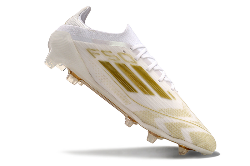 ADIDAS F50.1 ELITE CAMPO  "DAY SPARK" – BRANCA E DOURADA