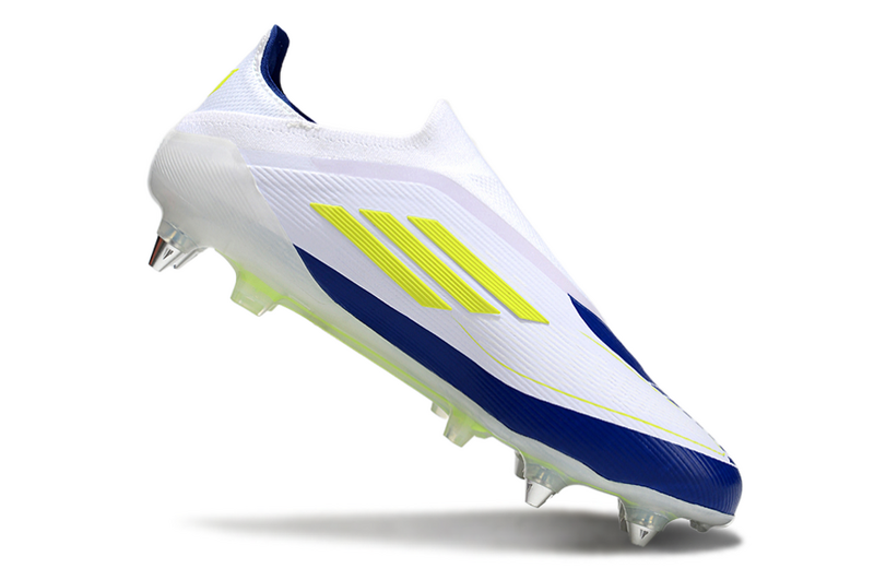 ADIDAS F50 LACELASS ELITE TRAVA MISTA  - BRANCA E AZUL