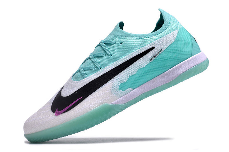 CHUTEIRA NIKE PHANTOM GX ELITE FUTSAL "READY" - AZUL E BRANCA