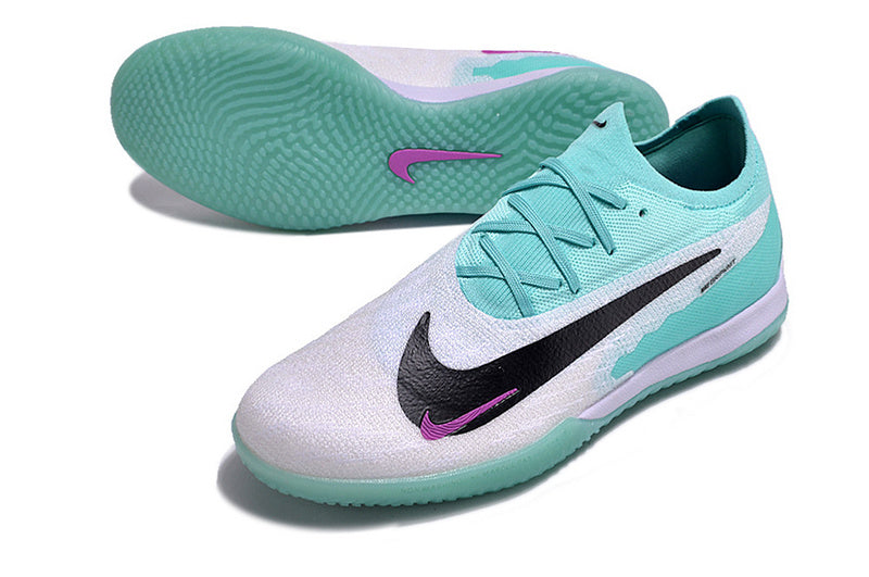 CHUTEIRA NIKE PHANTOM GX ELITE FUTSAL "READY" - AZUL E BRANCA