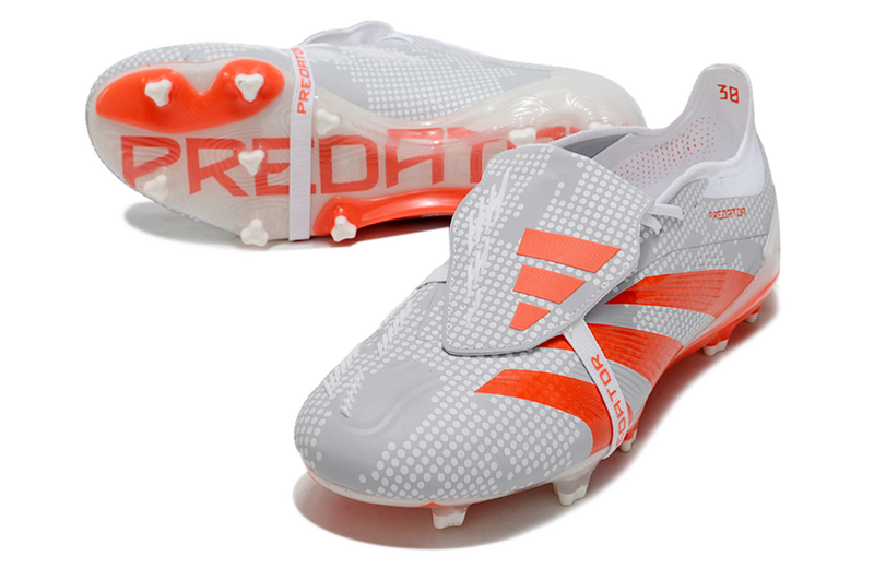 ADIDAS PREDATOR 24 FT ELITE CAMPO - BRANCA E LARANJA