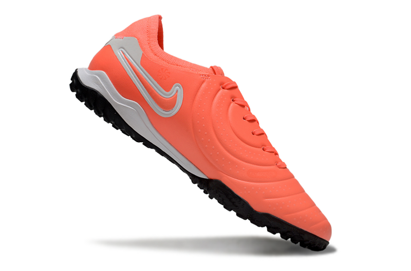 CHUTEIRA NIKE TIEMPO LEGEND 10 SOCIETY - LARANJA E BRANCA