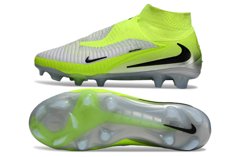 CHUTEIRA NIKE PHANTOM 6 HIGH ELITE CAMPO - BRANCA E VERDE