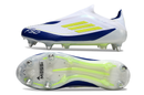 ADIDAS F50 LACELASS ELITE TRAVA MISTA  - BRANCA E AZUL