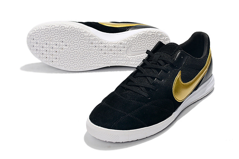 CHUTEIRA NIKE PREMIER II SALA FUTSAL - PRETA E DOURADA