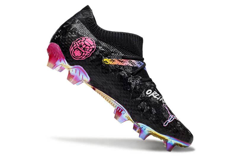 CHUTEIRA PUMA FUTURE 7 ULTIMATE CAMPO - PRETA E ROXA