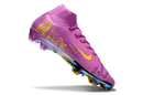 CHUTEIRA NIKE AIR ZOOM MERCURIAL SUPERFLY 10 ELITE CAMPO - ROXA E AMARELA