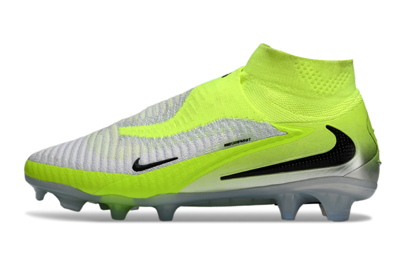 CHUTEIRA NIKE PHANTOM 6 HIGH ELITE CAMPO - BRANCA E VERDE