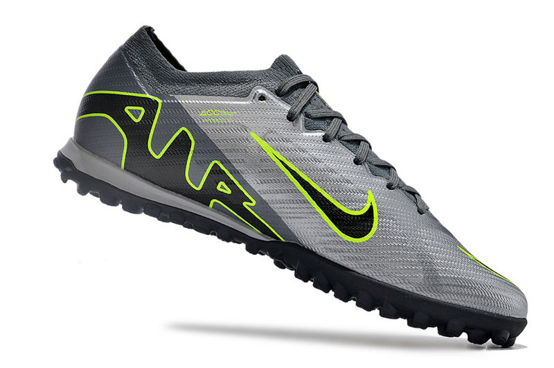 CHUTEIRA NIKE MERCURIAL AIR ZOOM VAPOR 15 ELITE SOCIETY - CINZA E VERDE