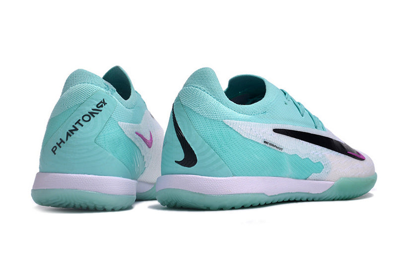CHUTEIRA NIKE PHANTOM GX ELITE FUTSAL "READY" - AZUL E BRANCA