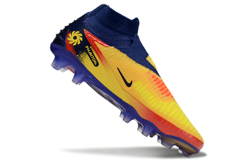 CHUTEIRA NIKE PHANTOM 6 HIGH ELITE CAMPO "HAALAND" - AMARELA E AZUL