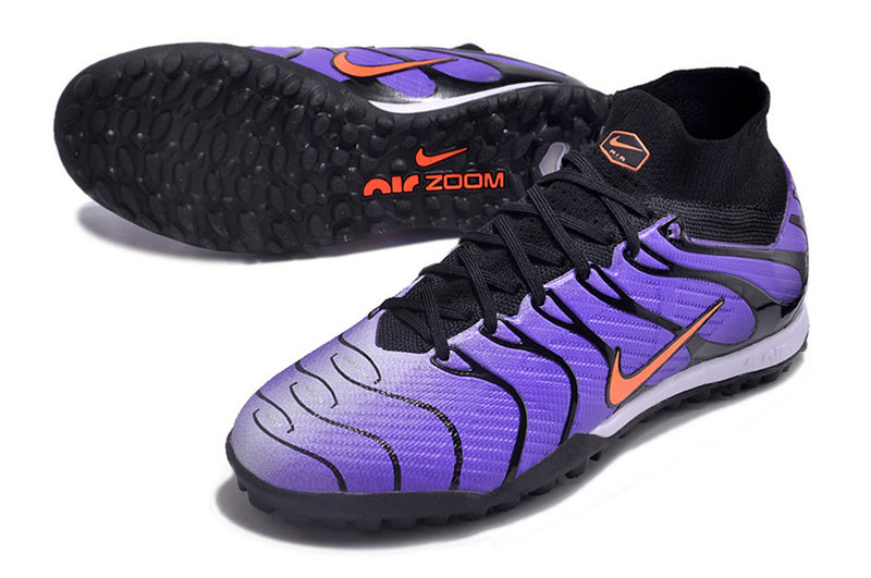 CHUTEIRA NIKE MERCURIAL AIR ZOOM SUPERFLY 9 ELITE SOCIETY "AIR MAX TN" - ROXA