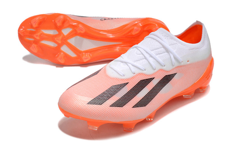 CHUTEIRA ADIDAS X CRAZYFAST.1 CAMPO - BRANCA E LARANJA
