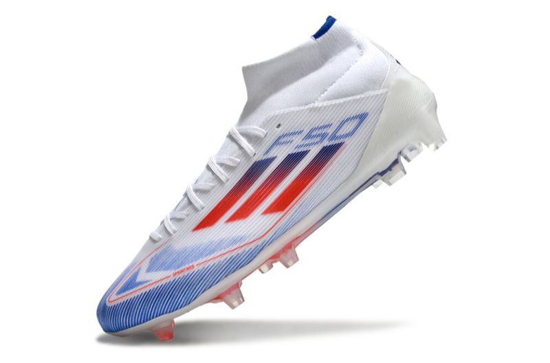 ADIDAS F50.1 MID ELITE CAMPO "ADVANCEMENT" - BRANCA E AZUL