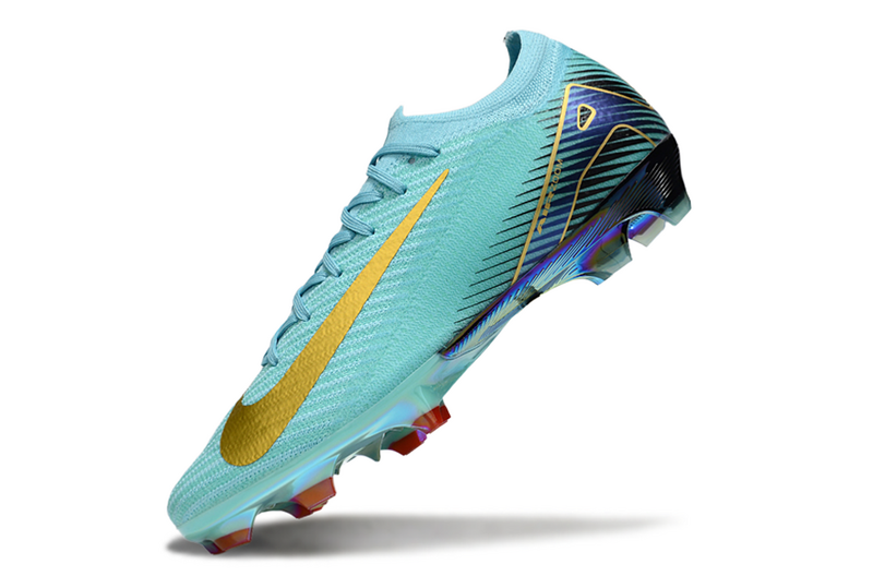 CHUTEIRA NIKE AIR ZOOM MERCURIAL VAPOR 16 ELITE CAMPO - VERDE E DOURADA