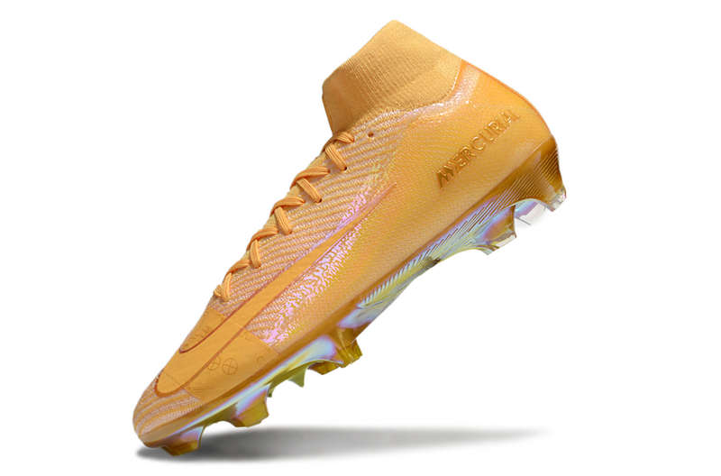 CHUTEIRA NIKE AIR ZOOM MERCURIAL SUPERFLY 10 ELITE CAMPO "COSMIC SPEED 3" - DOURADA