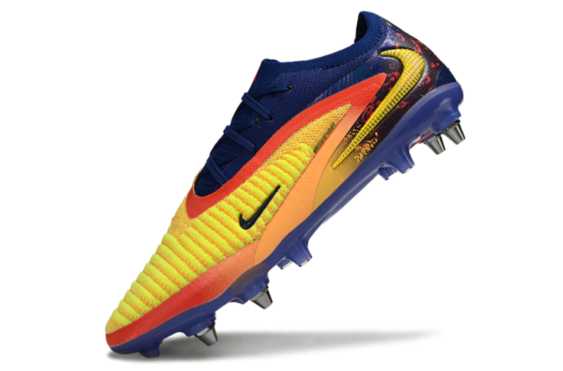 CHUTEIRA NIKE PHANTOM 6 ELITE TRAVA MISTA "HAALAND" - AMARELA E AZUL