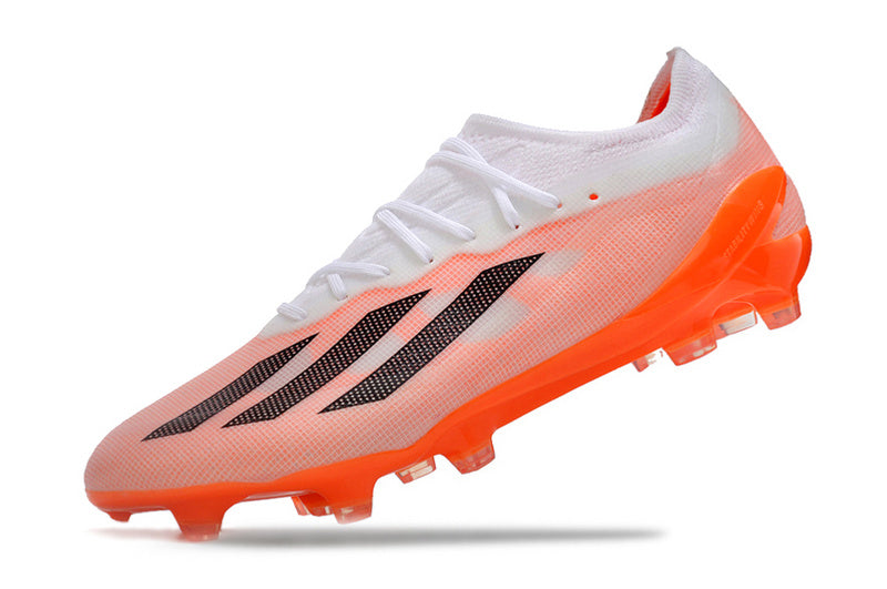 CHUTEIRA ADIDAS X CRAZYFAST.1 CAMPO - BRANCA E LARANJA