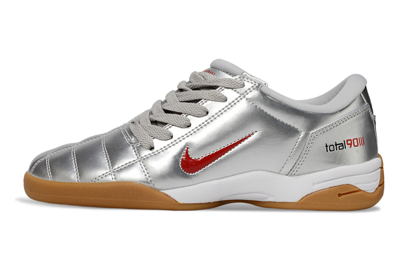 CHUTEIRA NIKE TOTAL 90 III FUTSAL - CINZA E VERMELHA