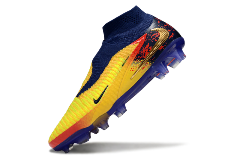 CHUTEIRA NIKE PHANTOM 6 HIGH ELITE CAMPO "HAALAND" - AMARELA E AZUL