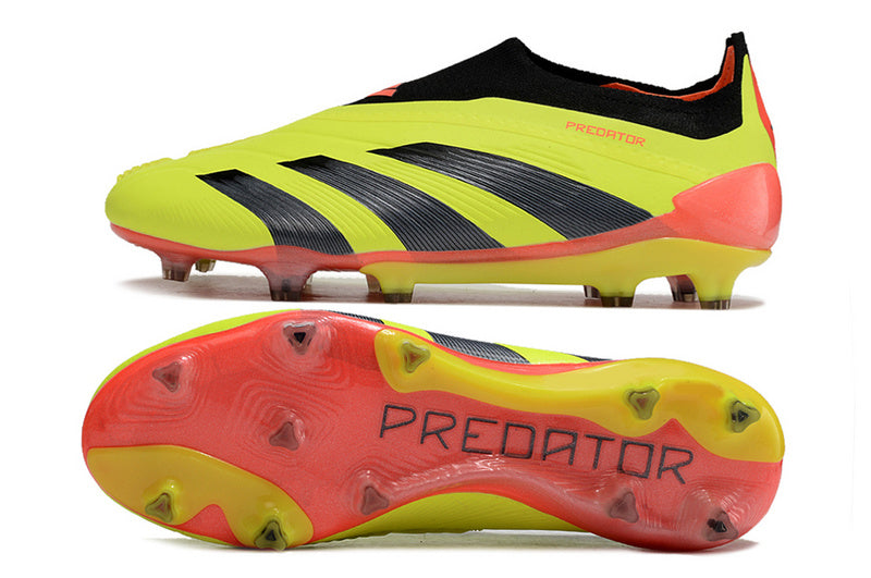 ADIDAS PREDATOR 24 LACELESS ELITE CAMPO "ENERGY CITRUS" - AMARELA E PRETA