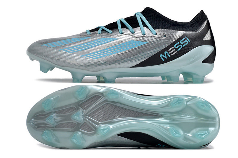 CHUTEIRA ADIDAS X CRAZYFAST.1 CAMPO "INFINITO" - CINZA E AZUL