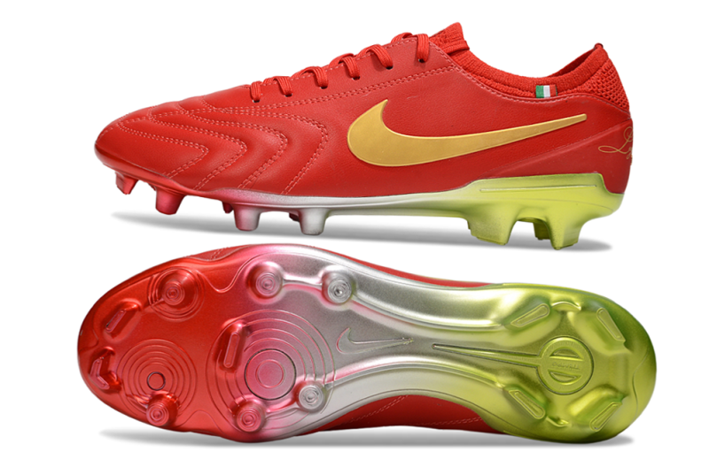 CHUTEIRA NIKE TIEMPO LEGEND 10 ELITE CAMPO "LUXE" - VERMELHA