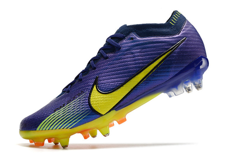 CHUTEIRA NIKE AIR ZOOM MERCURIAL VAPOR 15 ELITE TRAVA MISTA FIXA - ROXA E AMARELA