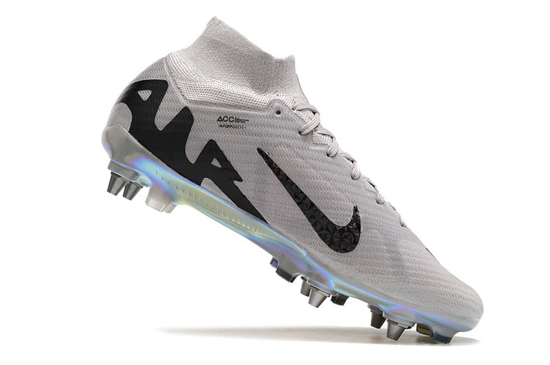 CHUTEIRA NIKE AIR ZOOM MERCURIAL SUPERFLY 9 ELITE TRAVA MISTA "RESING GEM" - CINZA E PRETA