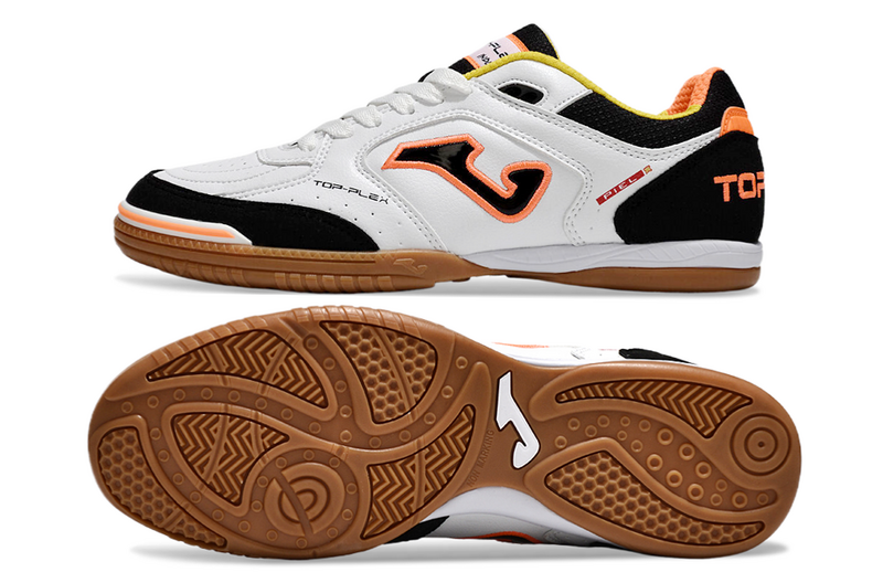 CHUTEIRA JOMA TOP FLEX FUTSAL - BRANCA E PRETA