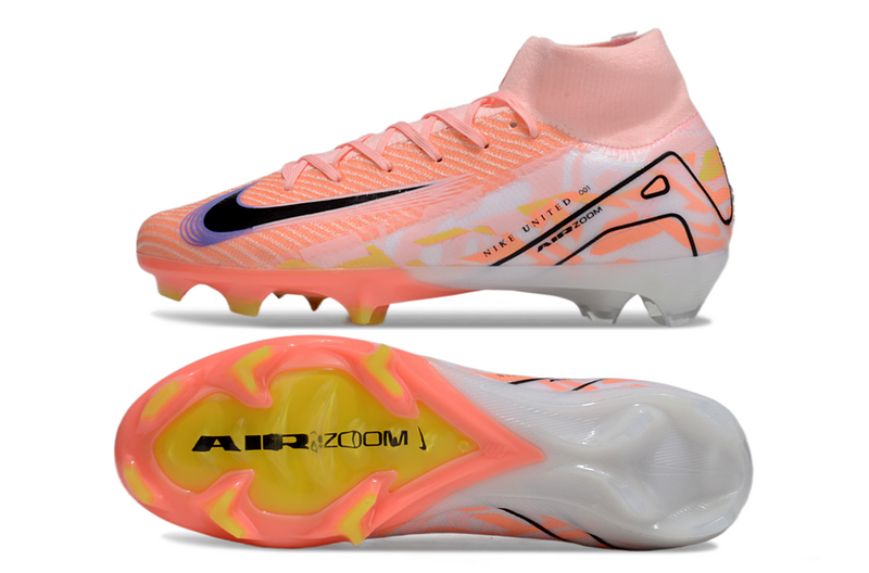 CHUTEIRA NIKE AIR ZOOM MERCURIAL SUPERFLY 10 ELITE CAMPO - LARANJA E BRANCA