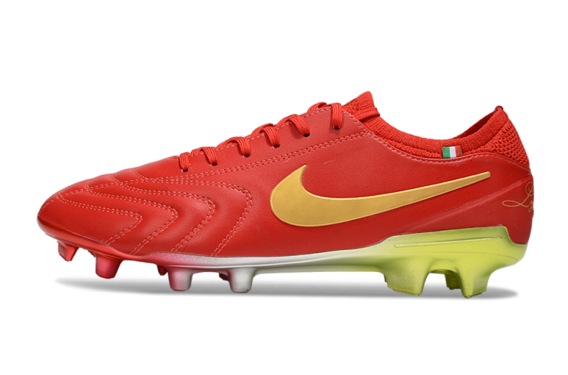 CHUTEIRA NIKE TIEMPO LEGEND 10 ELITE CAMPO "LUXE" - VERMELHA