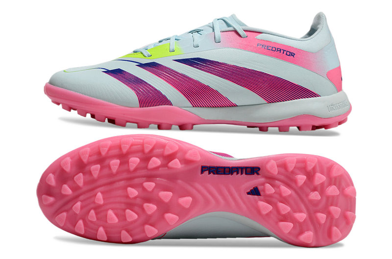 CHUTEIRA ADIDAS PREDATOR 24 ELITE SOCIETY "STELLAR ICON" - BRANCA E ROSA